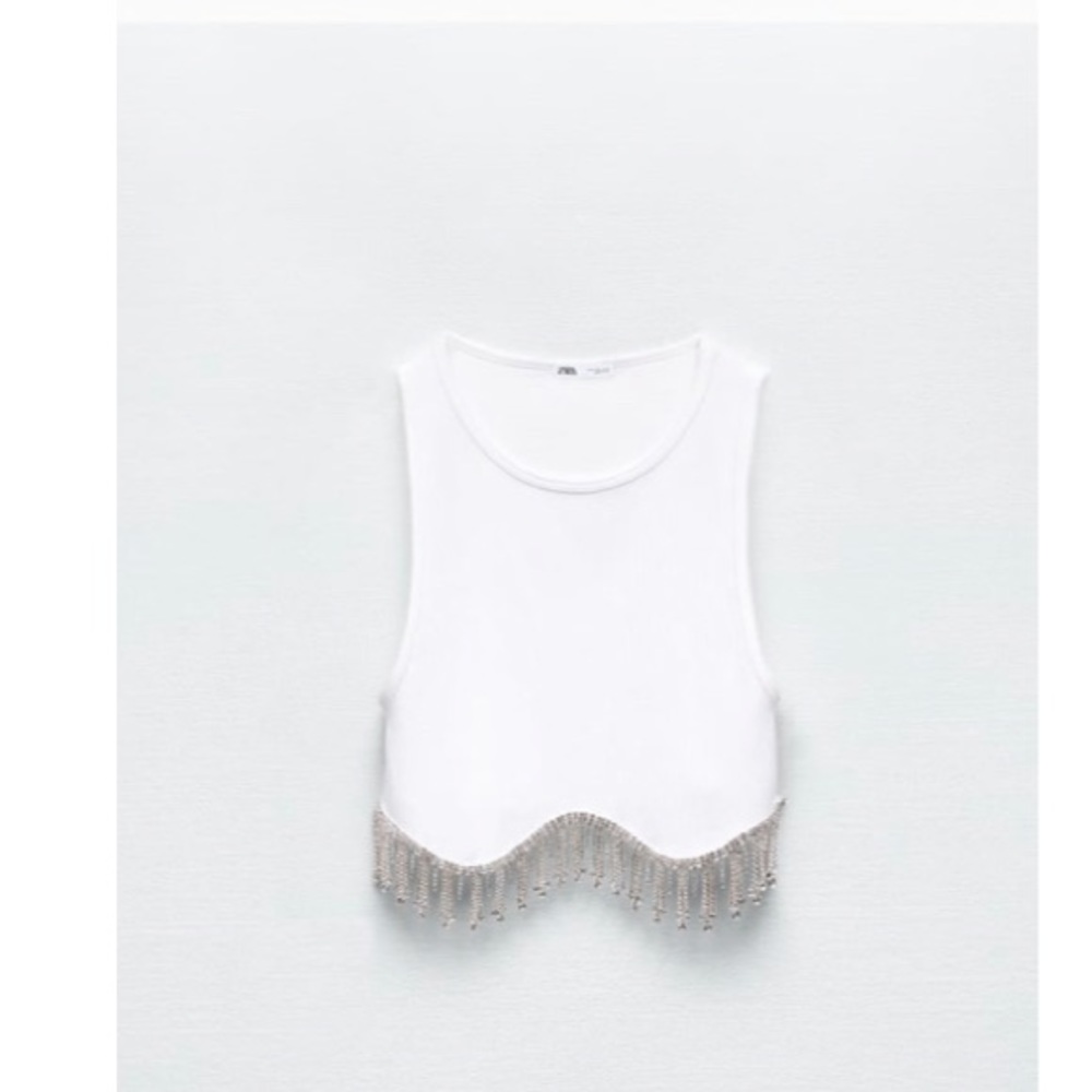 Zara seamless rhinestone top